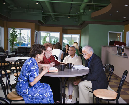 Book Club in Restaurant