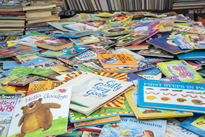 Use donated or gently used books in your next library fair.